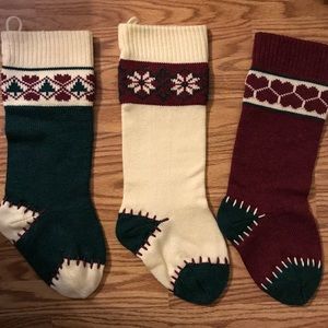 Set of three stockings